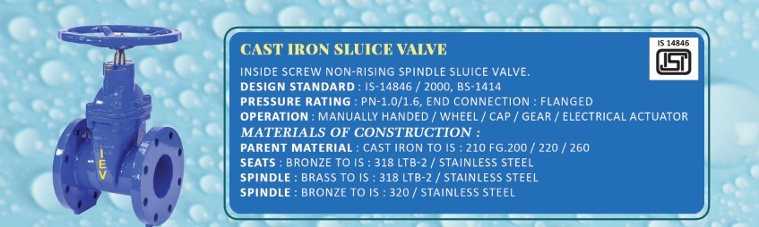 cast iron sluice valve